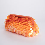 Clutch SANTORINI grande con paillettes BAG SANTORINI ORANGE boheme couture
