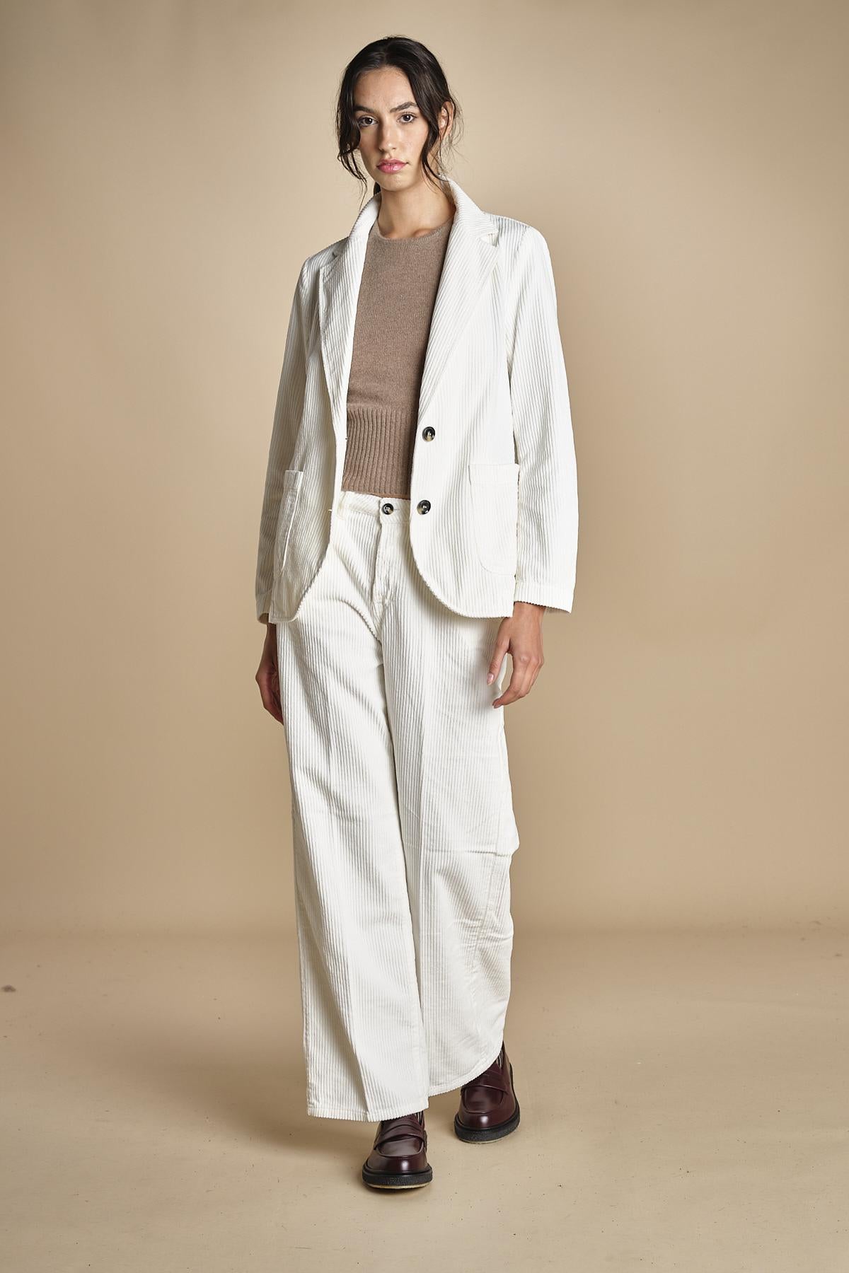 monopetto in velluto rocciatore LIVI IVORY true avenue