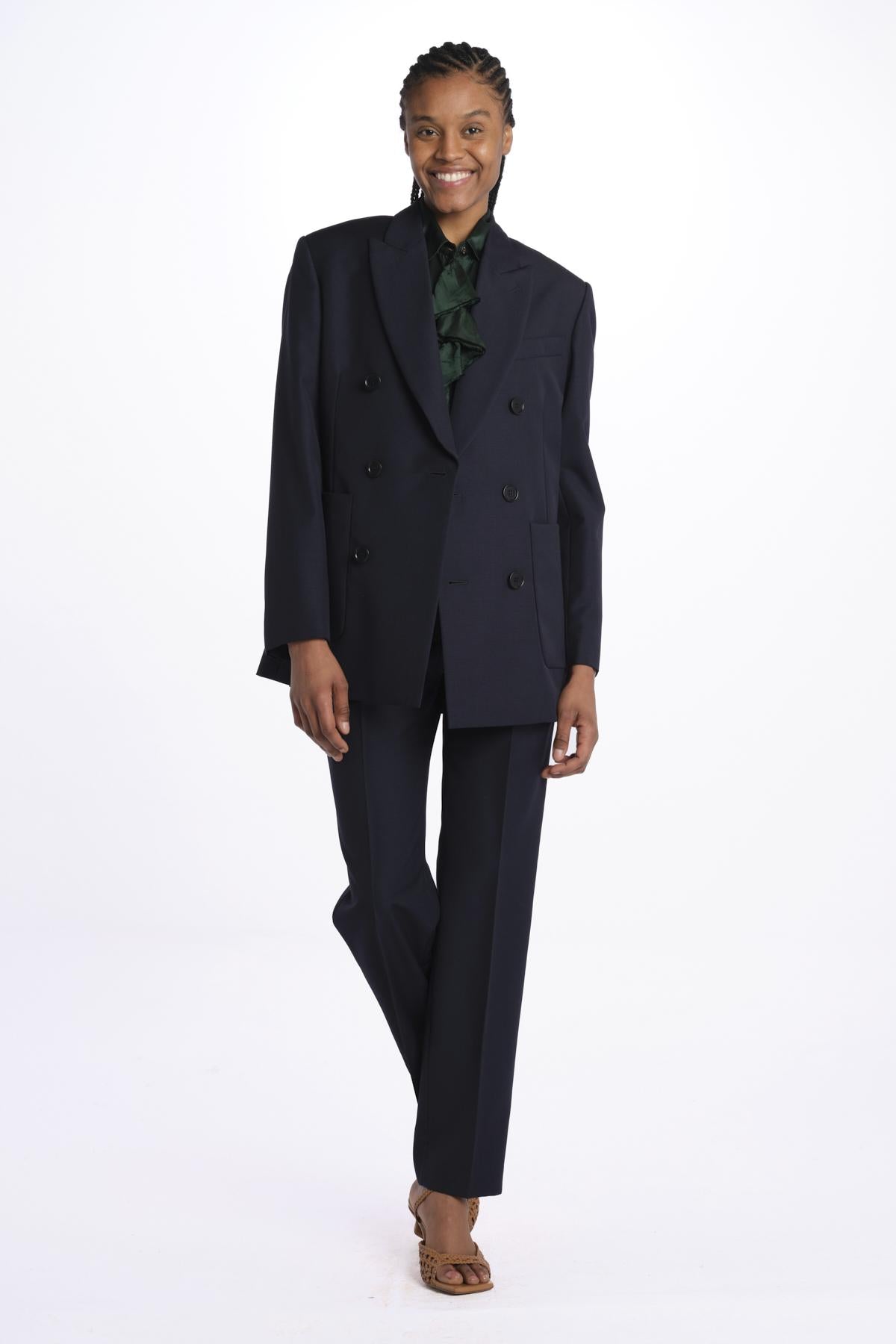 Camicia m/c con rouches MOD.5403 VERDE aspesi