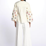 OKSANNA camicia con maniche a palloncino decorate E25TU001 ECRU stella forest