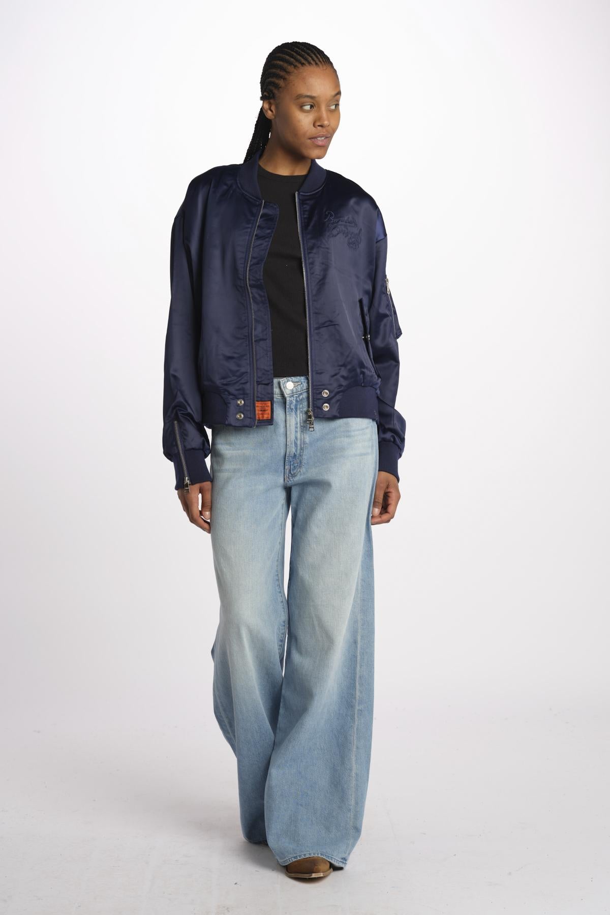 Bomber raso donna DAILY NAVY bombers original