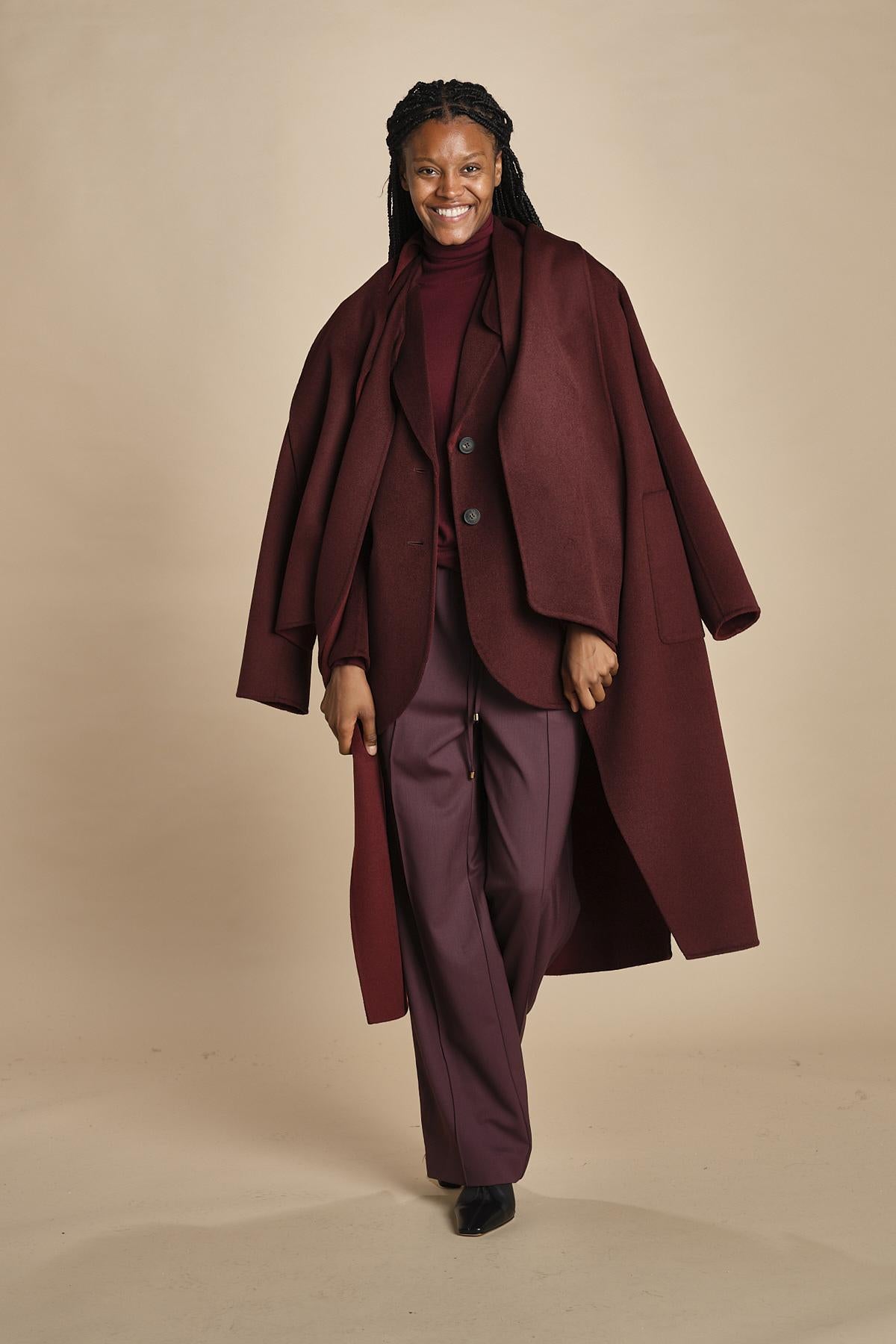 giacca over MARC 5HVA28-V02018 BORDEAUX vanessa bruno