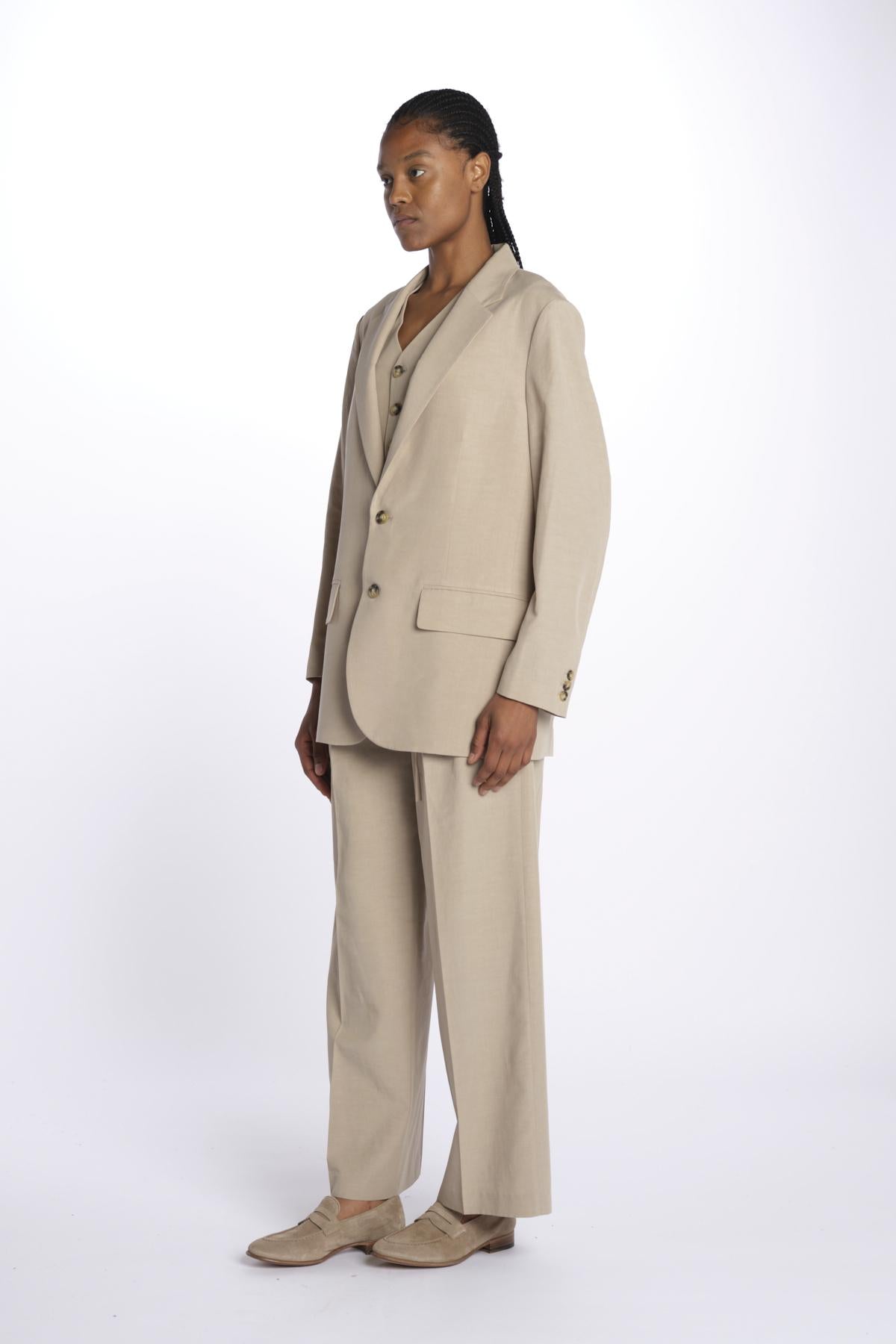 Blazer 2 bottoni linen 252-1401 6204 vis a vis