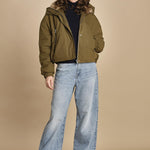 giubbotto in nyloncon interno pelo HERNA MILITARY bellerose