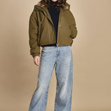 giubbotto in nyloncon interno pelo HERNA MILITARY bellerose