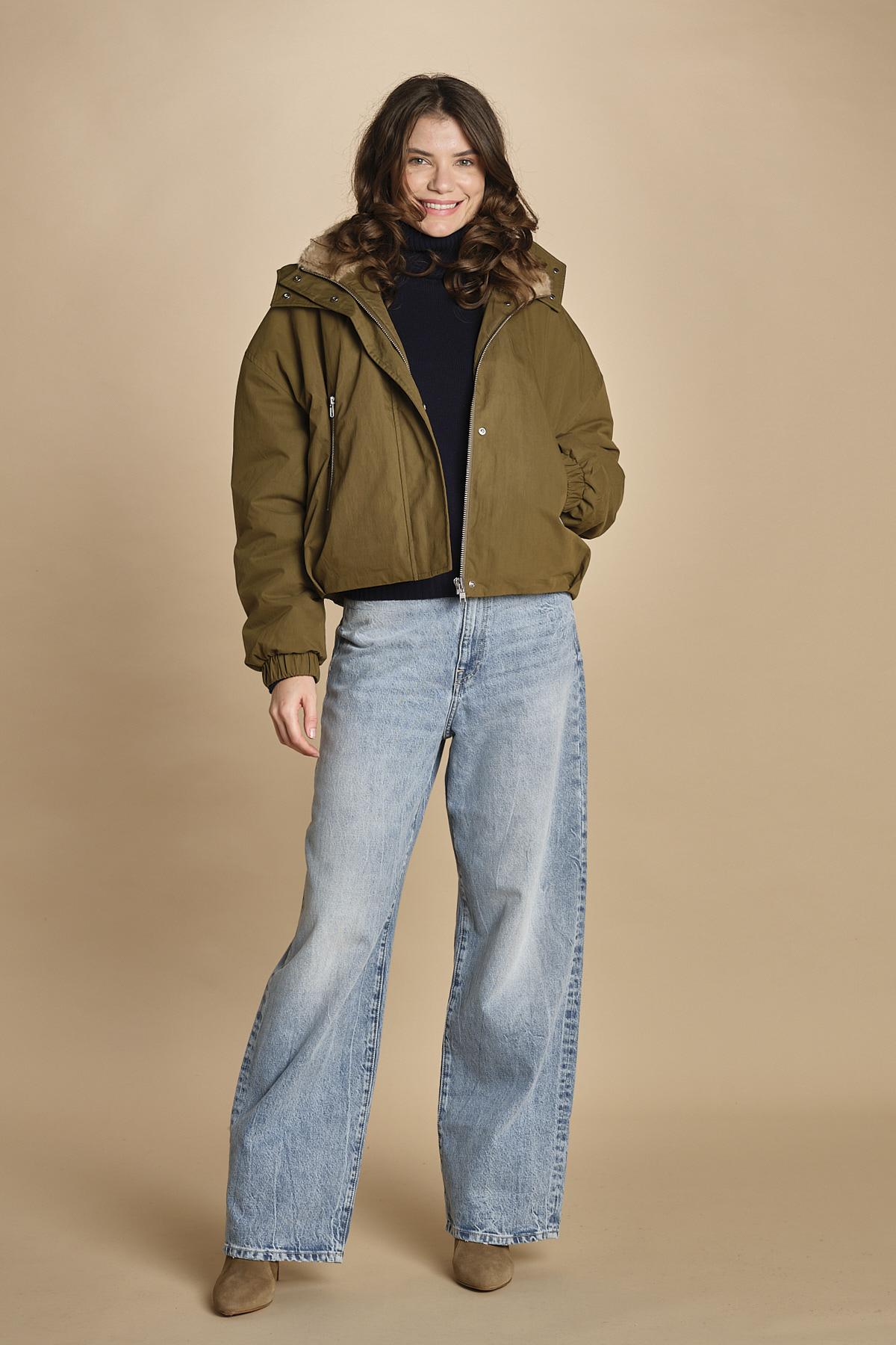 giubbotto in nyloncon interno pelo HERNA MILITARY bellerose