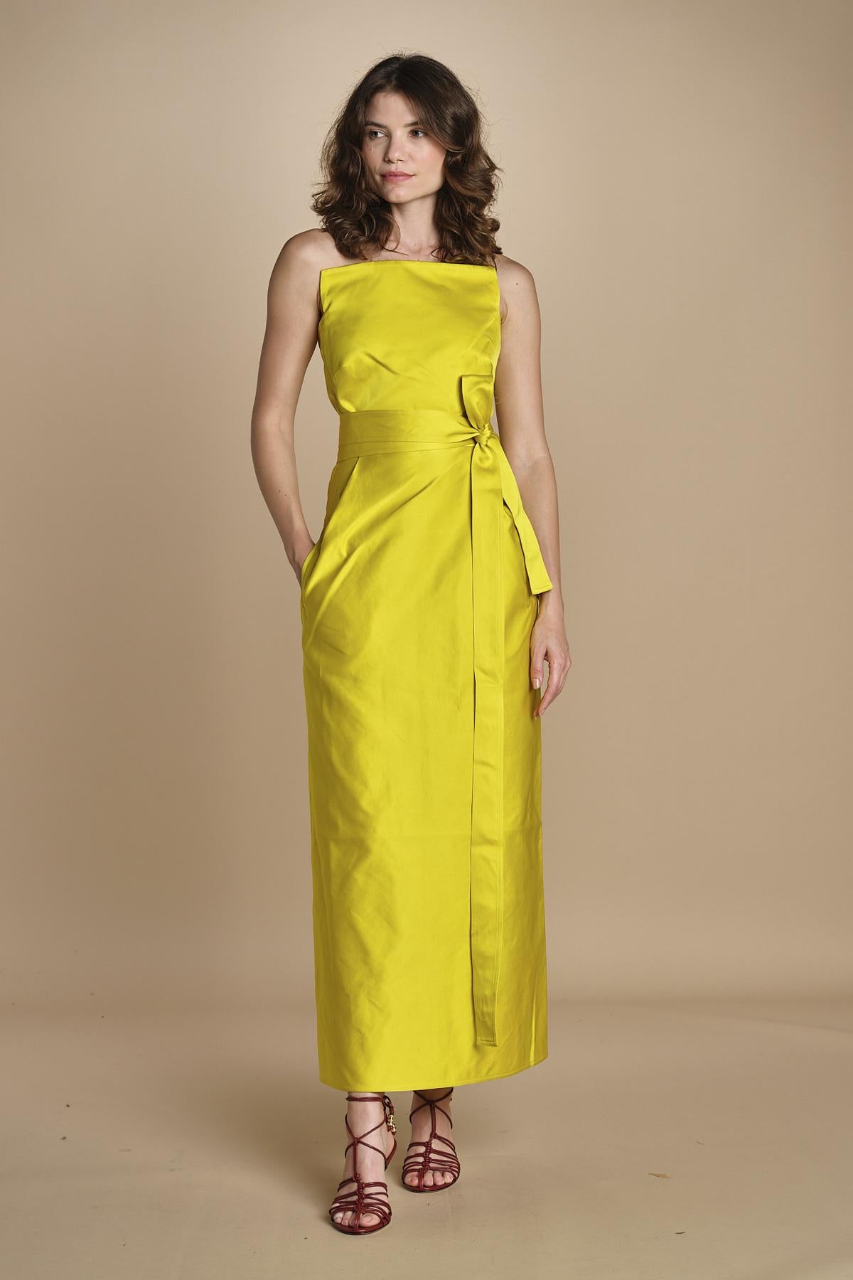 DOU abito lungo in raso DOU LEMON sofie d'hoore