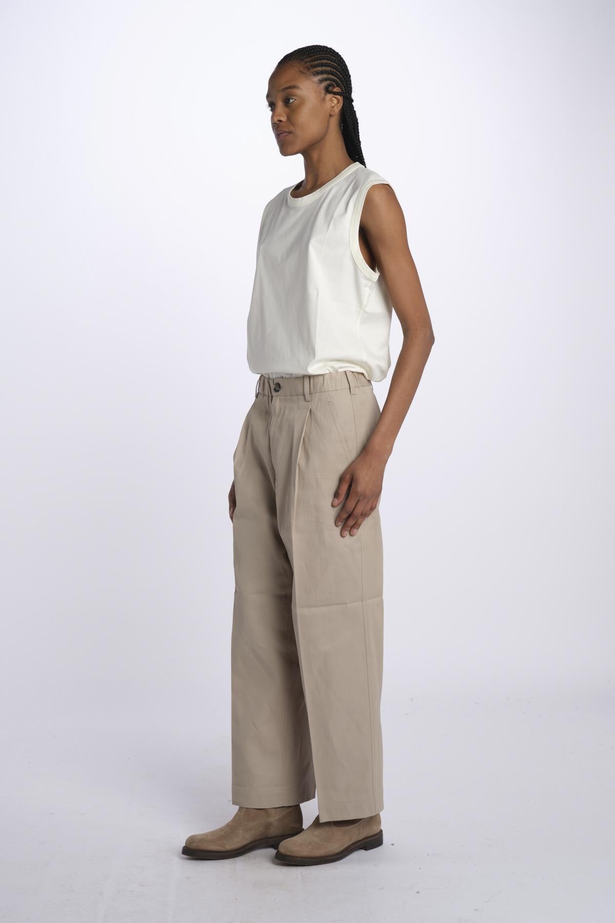 Pantalone elastico con pences PASS STONE sofie d'hoore
