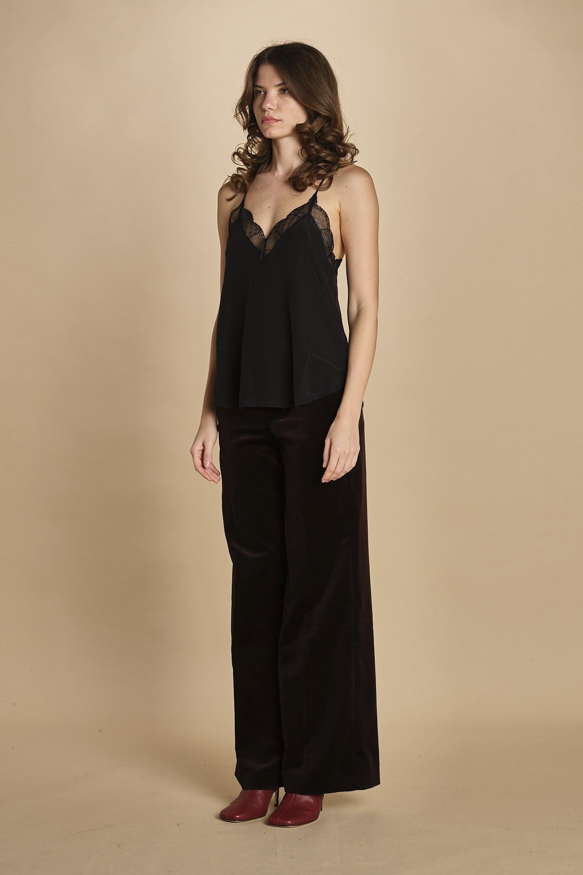 top con spalline sottili. WWCR01313 BLACK zadig & voltaire