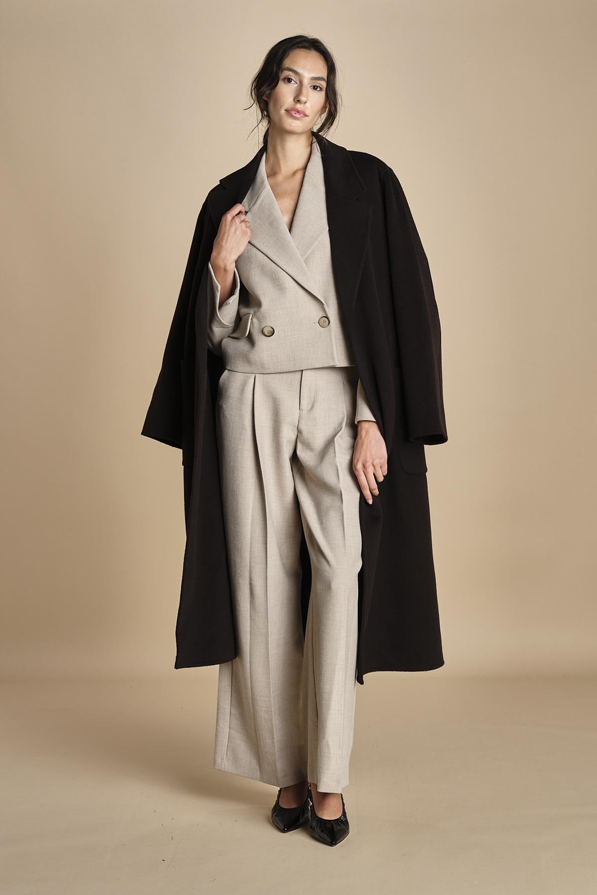 giacca cropped MASE F25-043 092 DRIFWOOD oscar