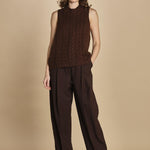gilet trecce D230514A MORO milaura