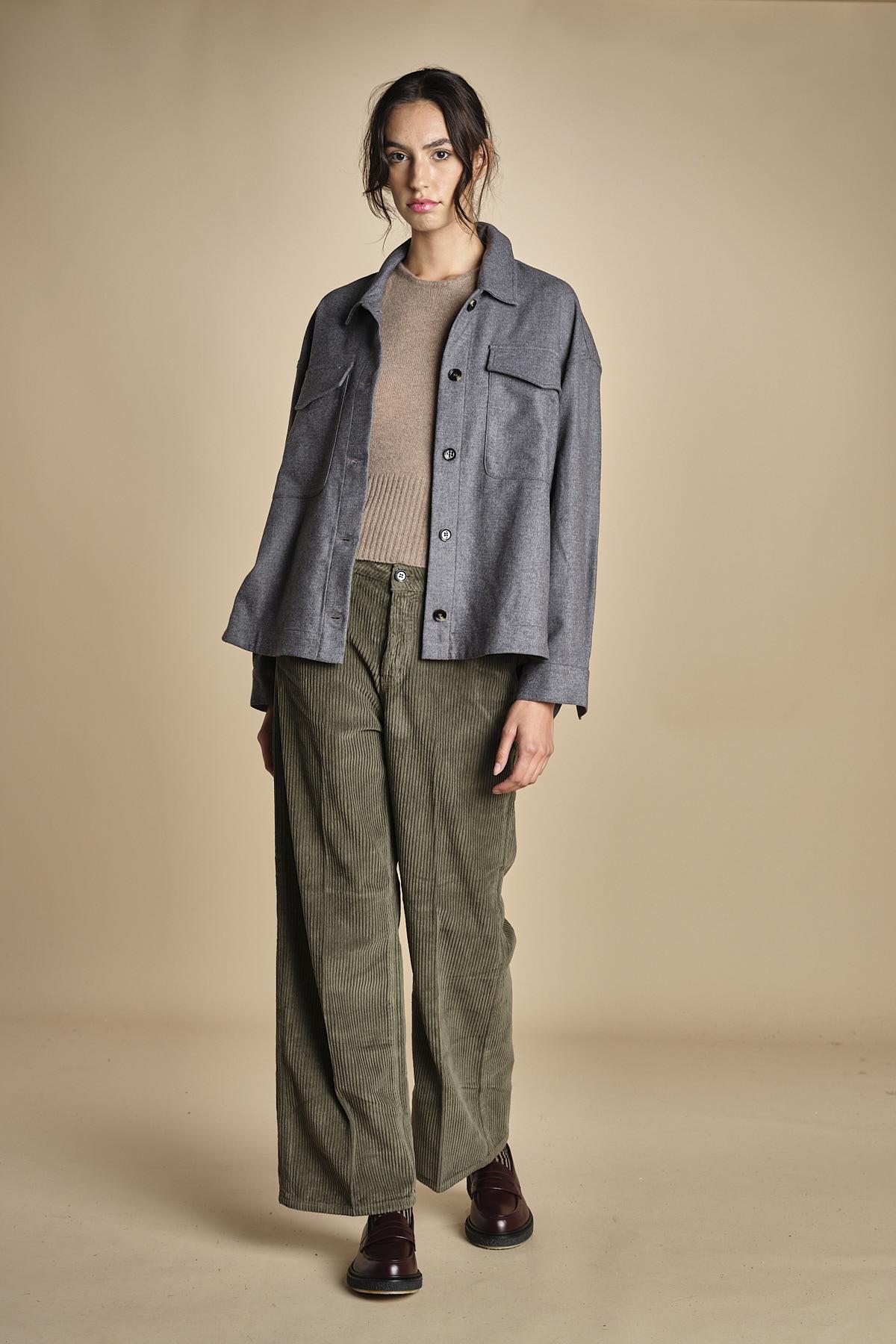 pantalone in velluto cropped ZELDA SILT true avenue