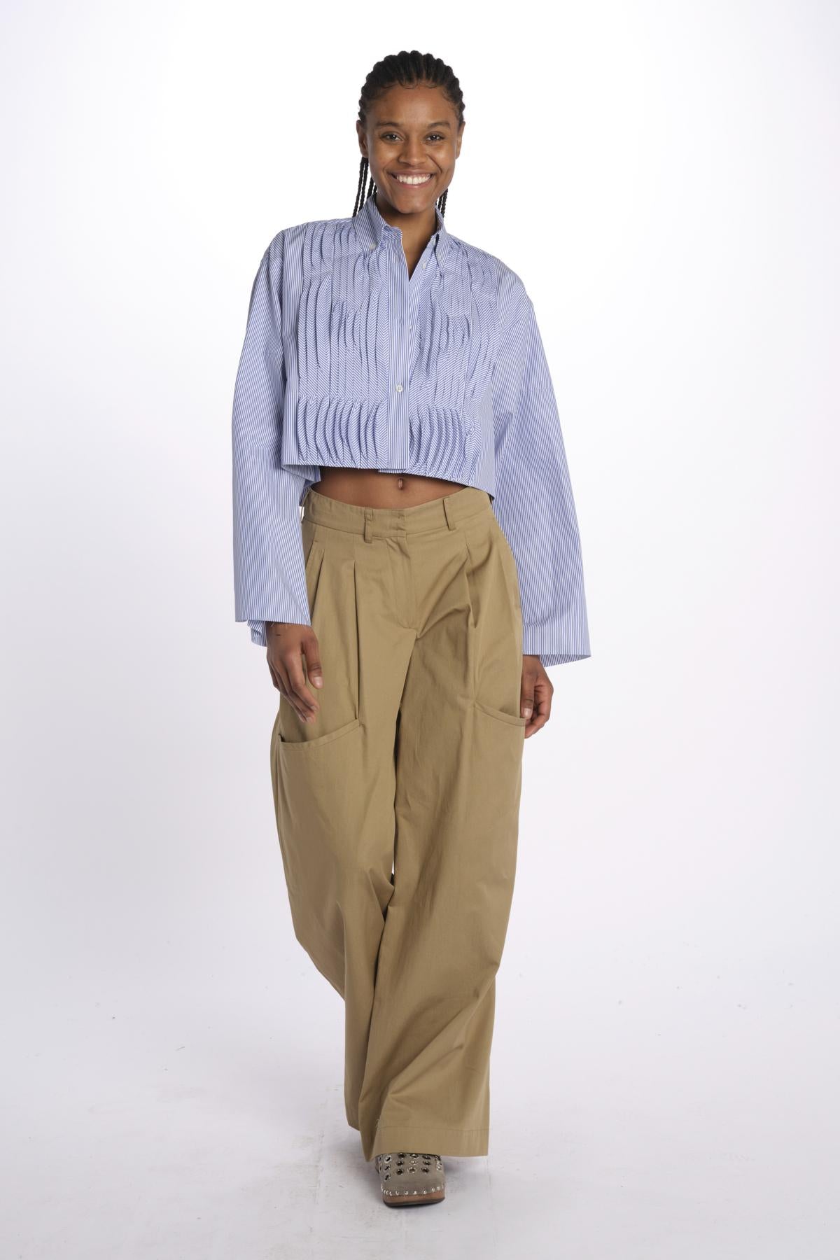 Pantalone con tasconi RYAN PANT KHAKI jejia