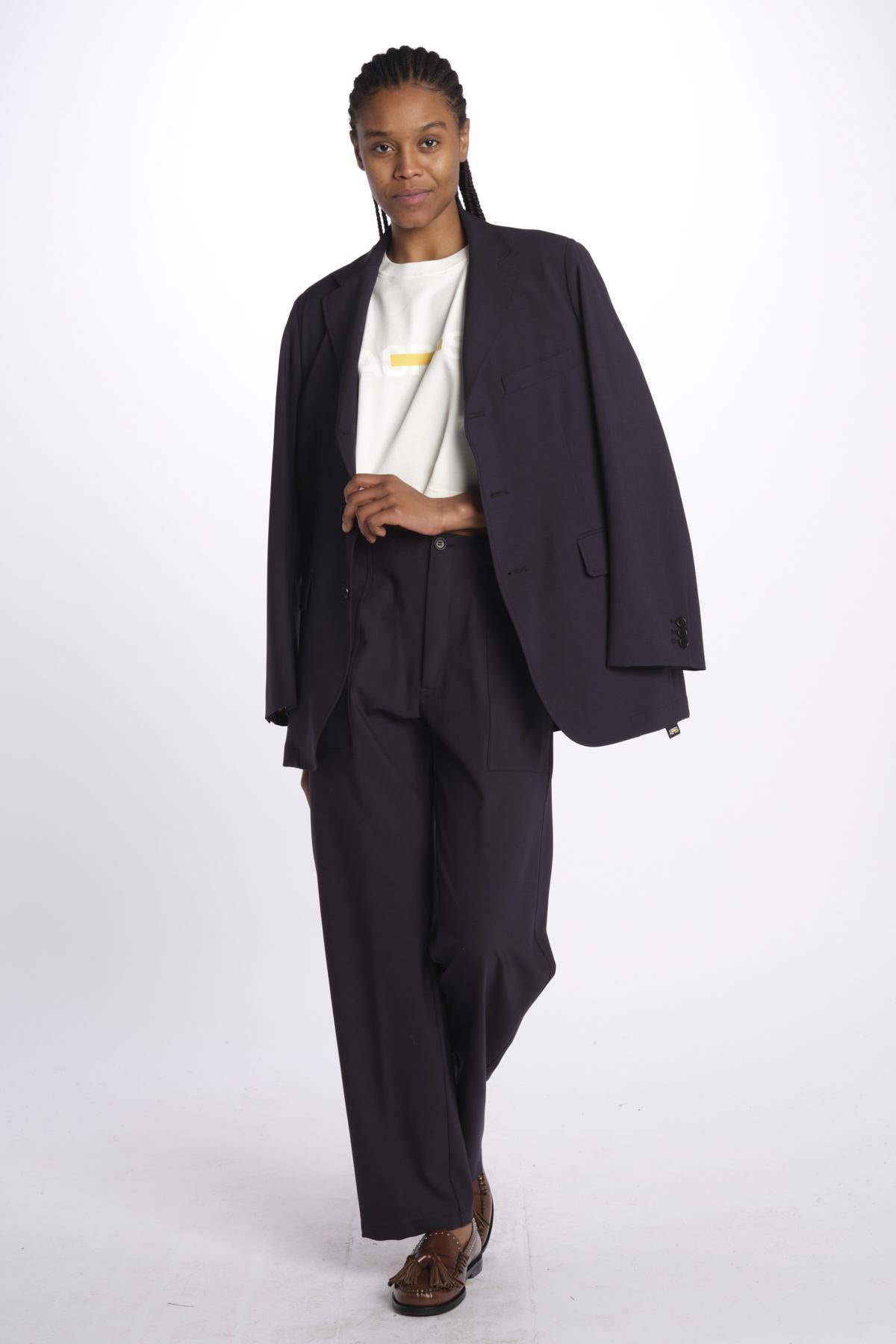 T-Shirt cropped logo Z500 NATURALE aspesi