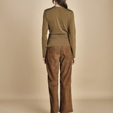 top con fibbie MAILEY OLIVE malina