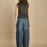 gilet jaquard. PUL0296 GRI5925W soeur