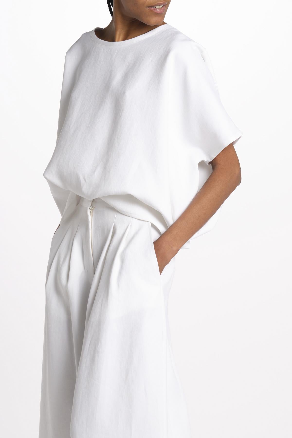 1359 t-shirt lino enzimato 1359 WHITE dusan