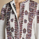 camicia con ricamo floreale TAMI BLOUSE CREAM antik batik