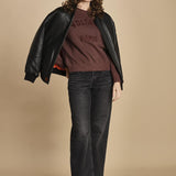 felpa girocollo. JWSS01674 BURGUNDY 540 zadig & voltaire