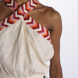 Top ricamo WILLOEMBROIDERY BEIGE chufy