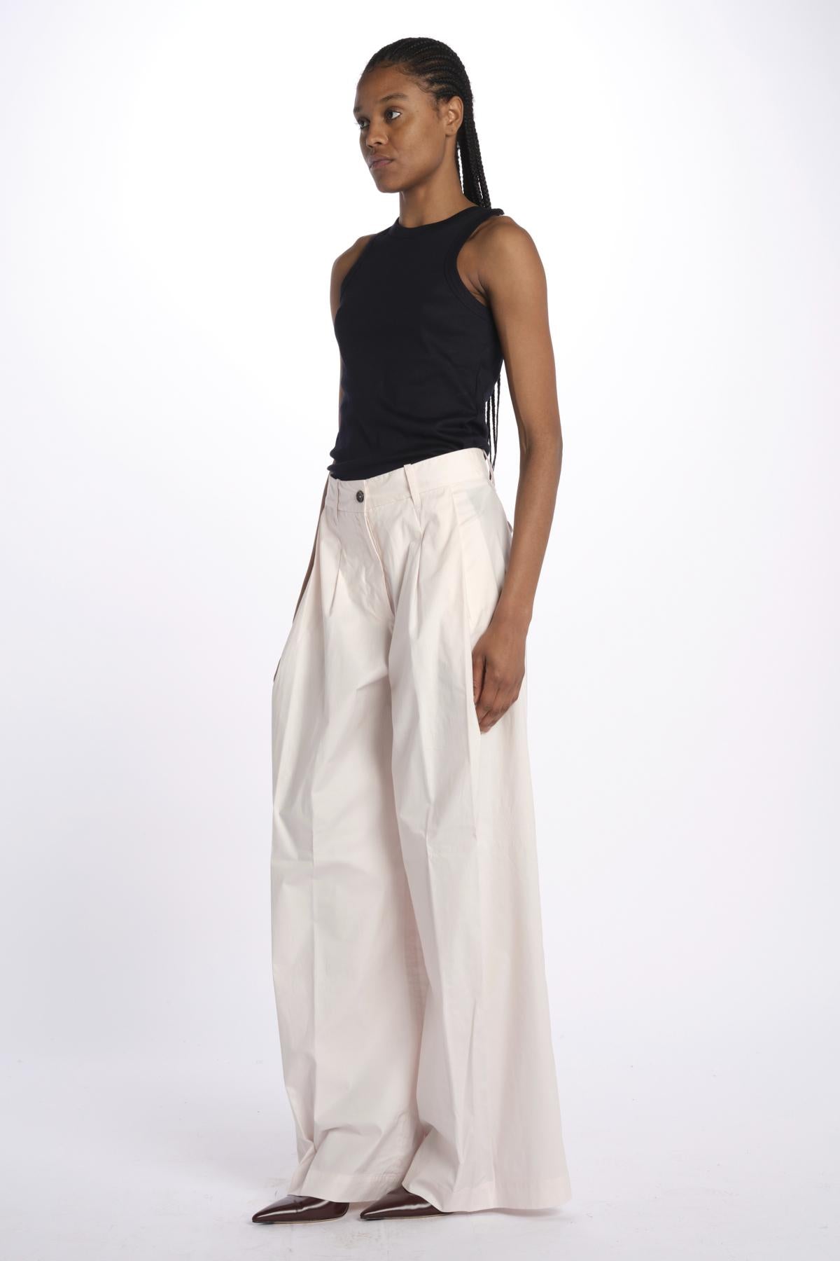 Pant PETRA 2 pinces popeline PETRA PE66 ROSA nine in the morning