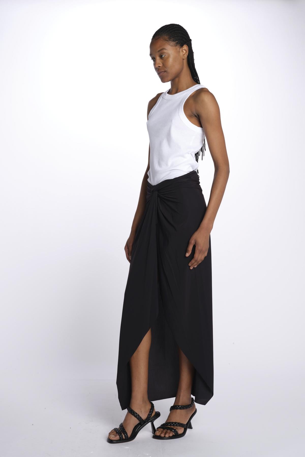 MILLA gonna lunga con spacco profondo MILLA DEEP BLACK amazuìn
