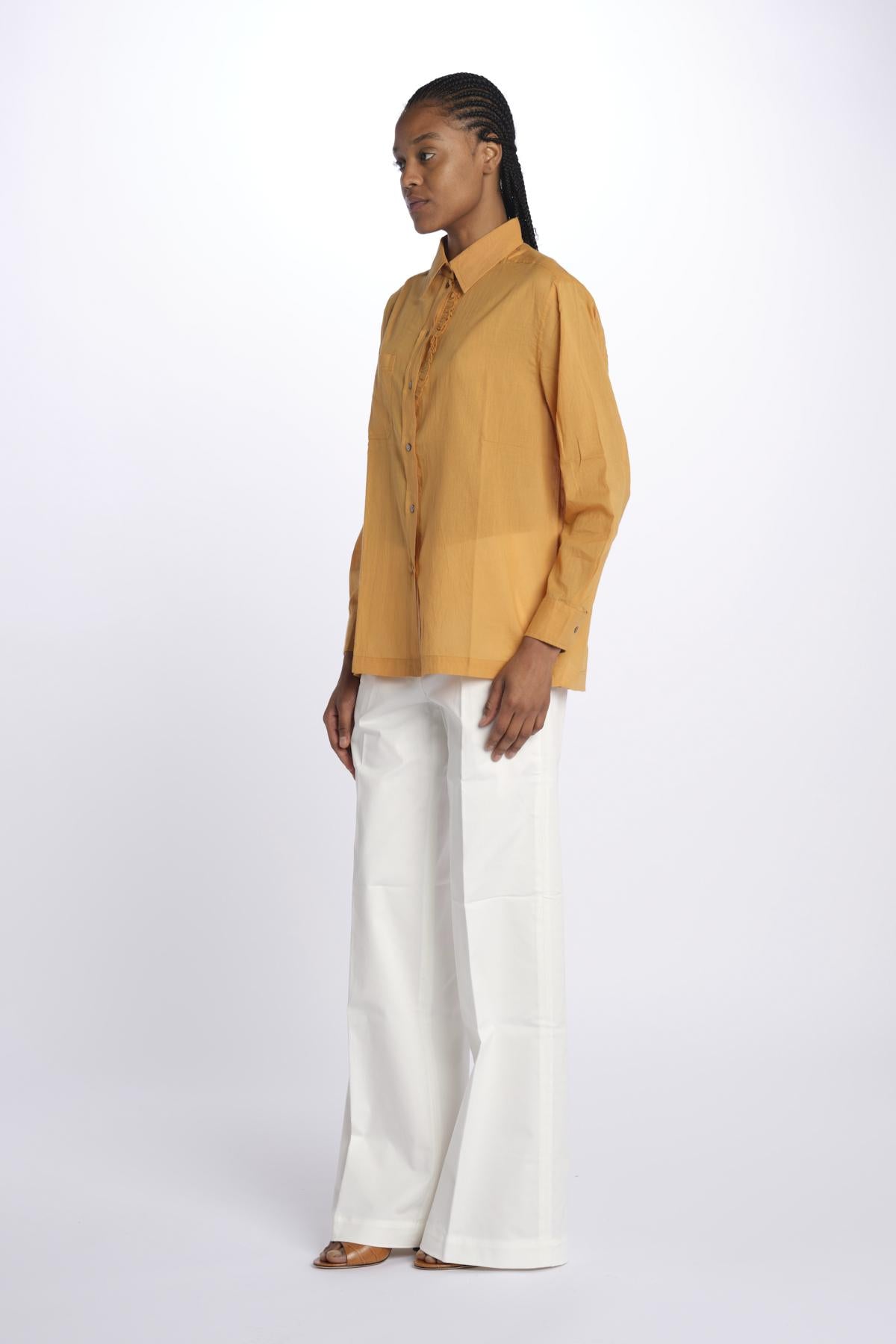 Camicia ANGELO con rouches ANGELO1TEE RUST antik batik