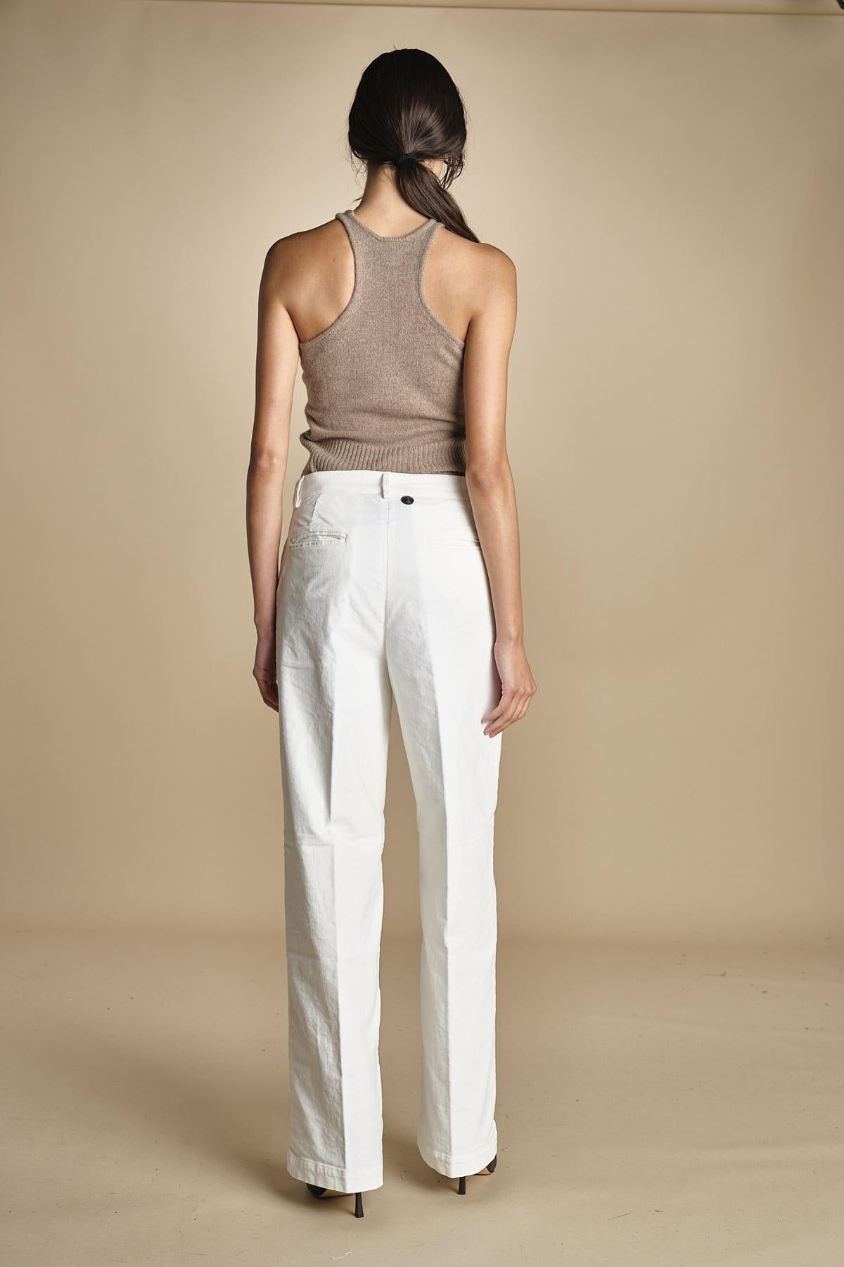 pantalone in fustagno OLIMPIA IVORY true avenue