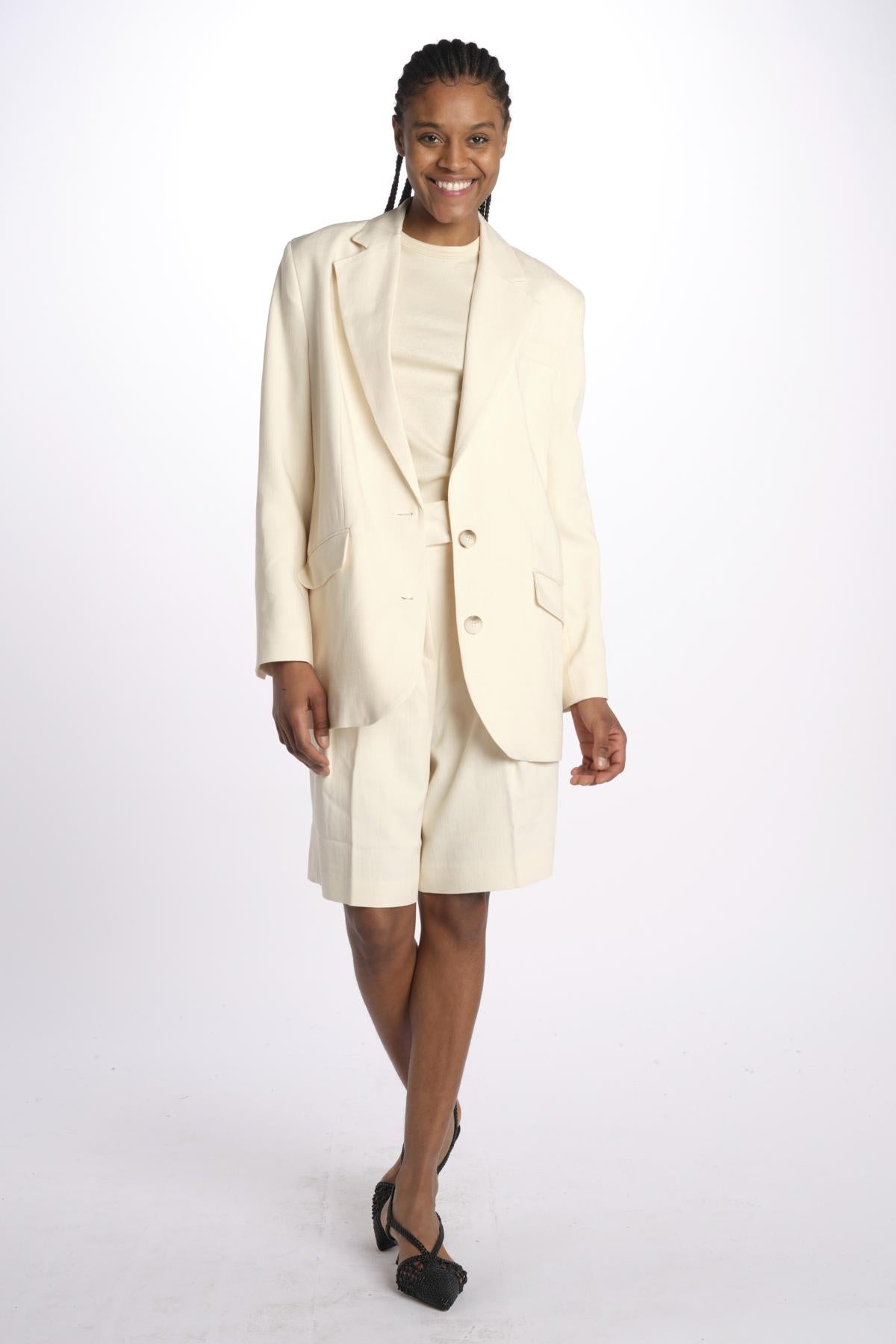 Blazer misto lino IO119055 WH014 ivy oak