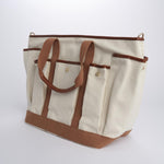 Borsa worker canvas pelle CABAS MULTIPOCH IVOIRE002 vanessa bruno
