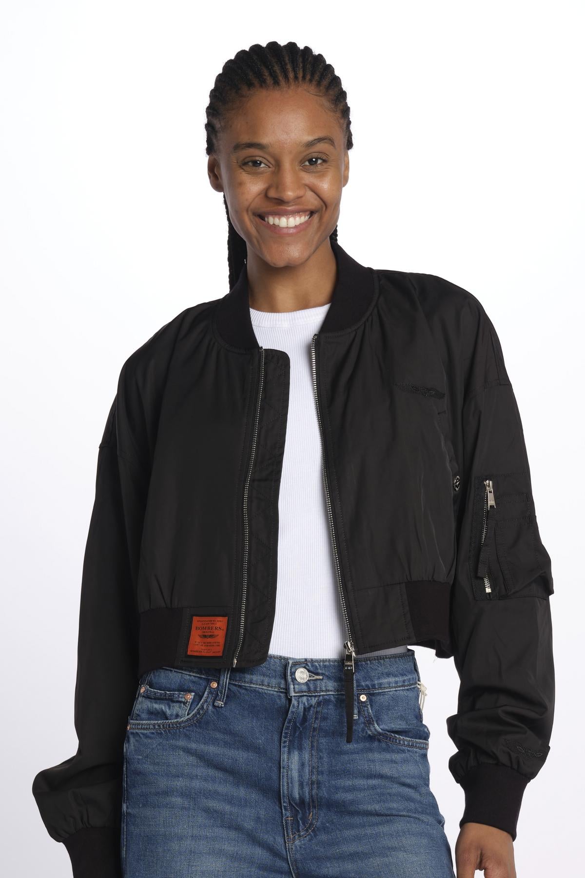 MA202 bomber corto donna EVMA202 BLACK bombers original