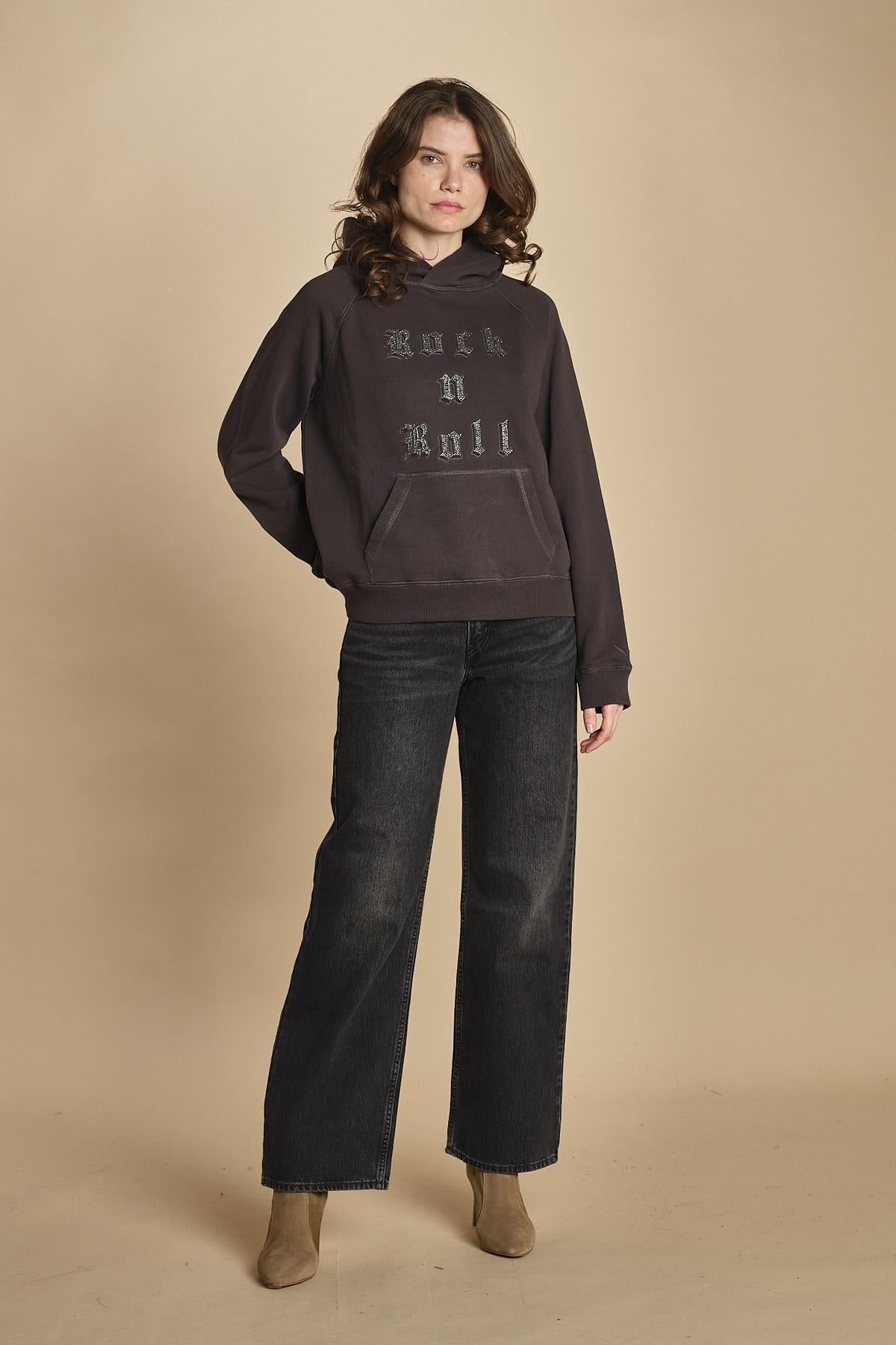 felpa con cappuccio. JWSS01607 CARBONE 021 zadig & voltaire