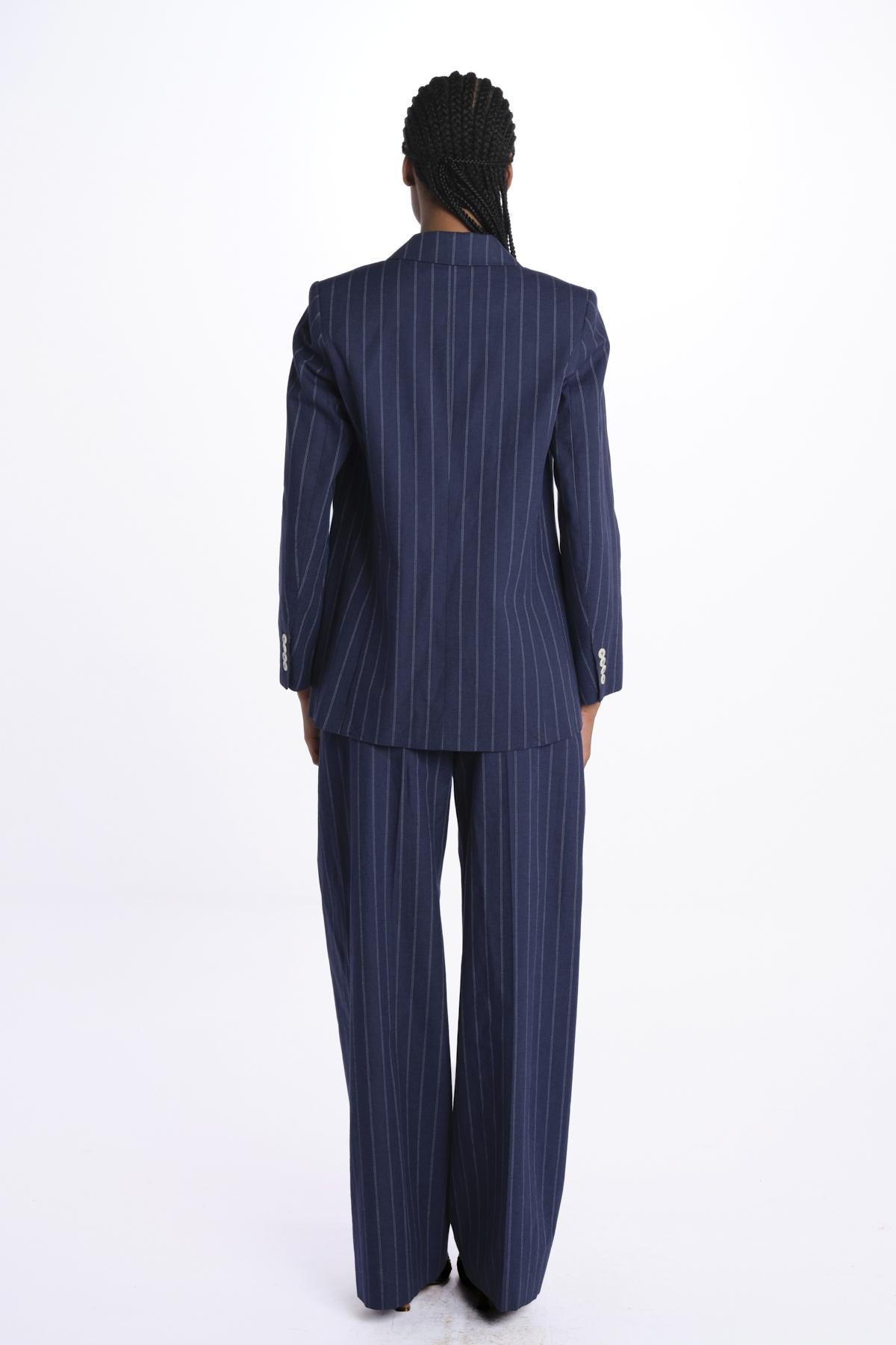 Blazer BRUNAgessato 1 bottone 14V005LI020 NAVY ines de la fressange