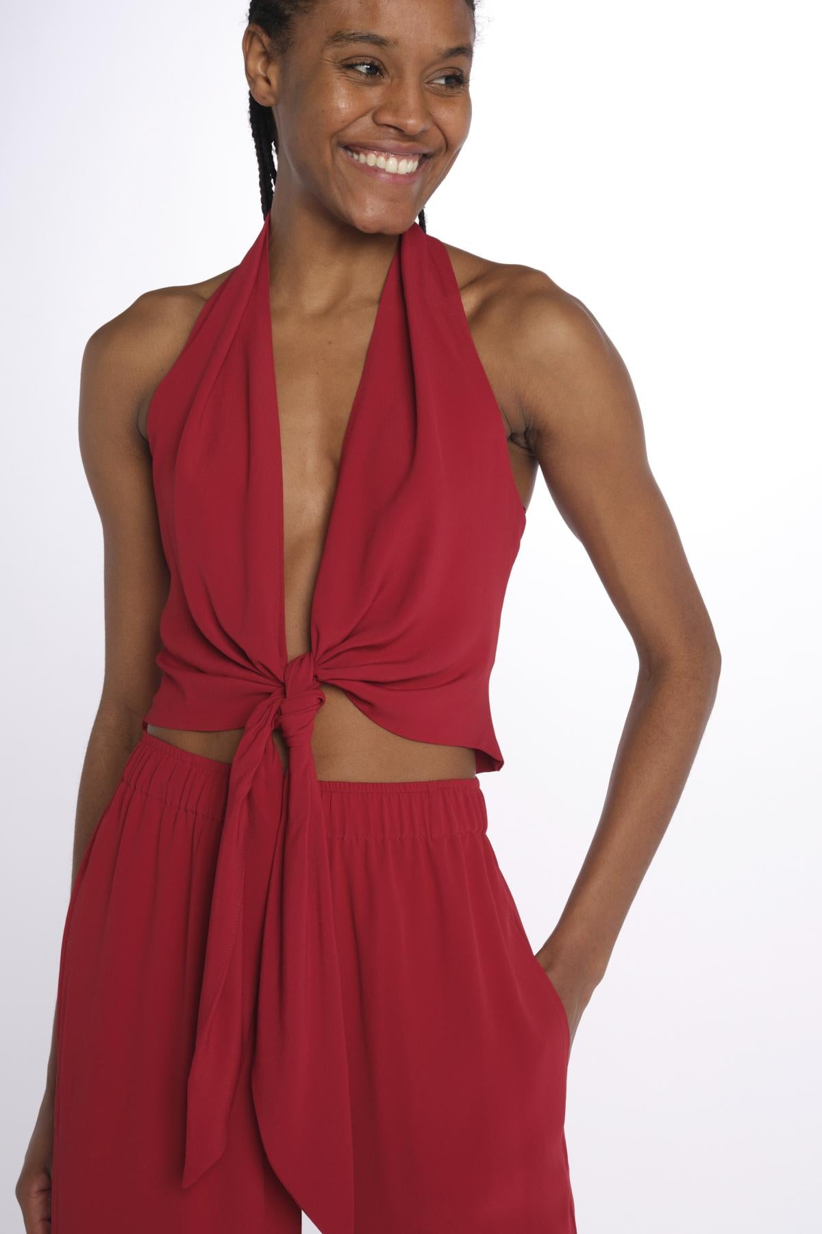Top con nodo 41352-412 LAMPONE federica tosi