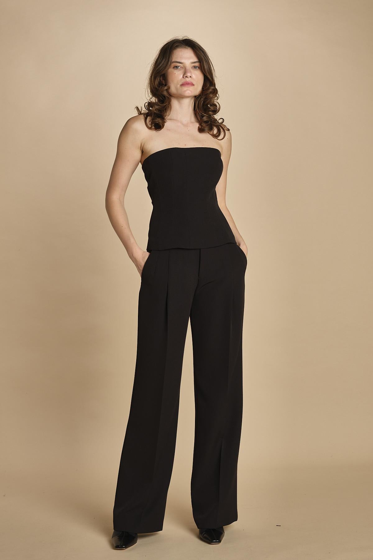 top bustier in cady 31351-313 NERO 29 federica tosi