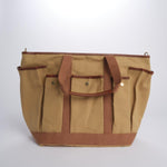 Borsa worker canvas pelle CABAS MULTIPOCH CAPPUCCINO479 vanessa bruno