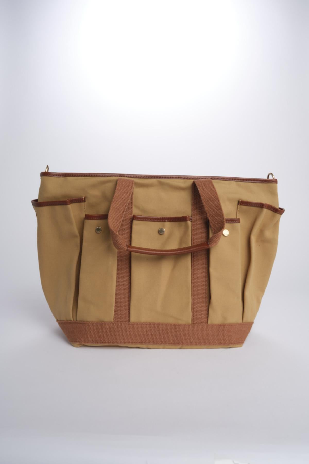 Borsa worker canvas pelle CABAS MULTIPOCH CAPPUCCINO479 vanessa bruno