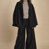 pantalone con nervature. ORIANNA ORN01 NERO nine in the morning