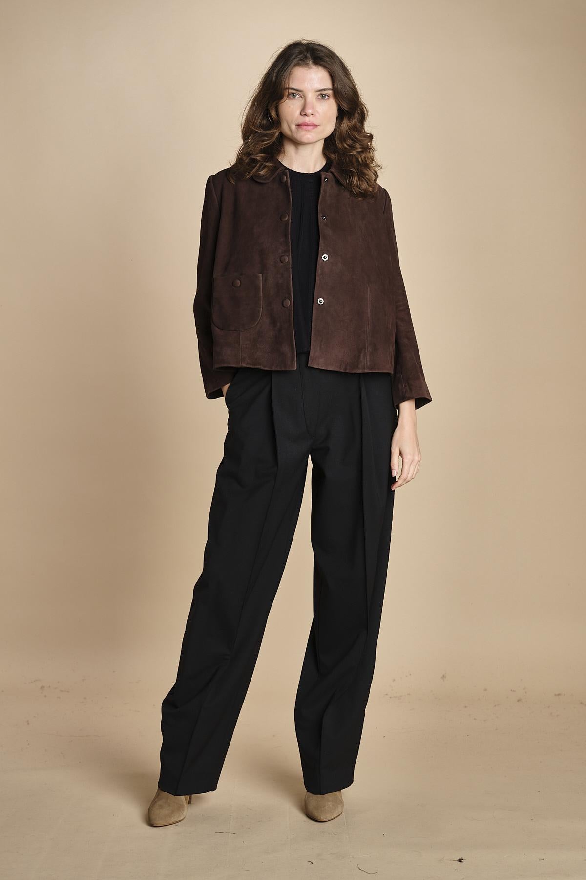 top in maglia plisse SERRES NOIR ba&sh