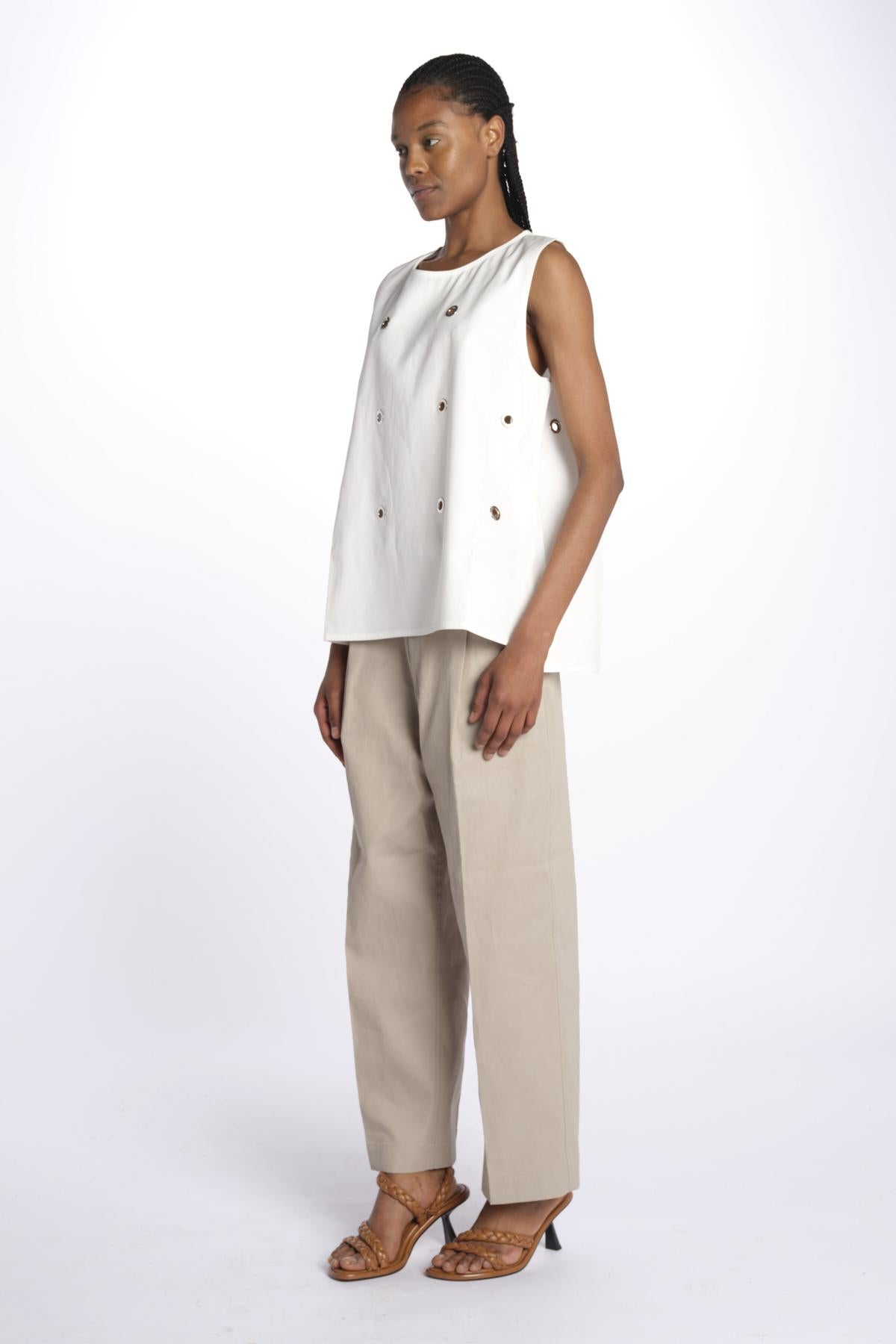 BRODY top con anelli BRODY OFF WHITE sofie d'hoore