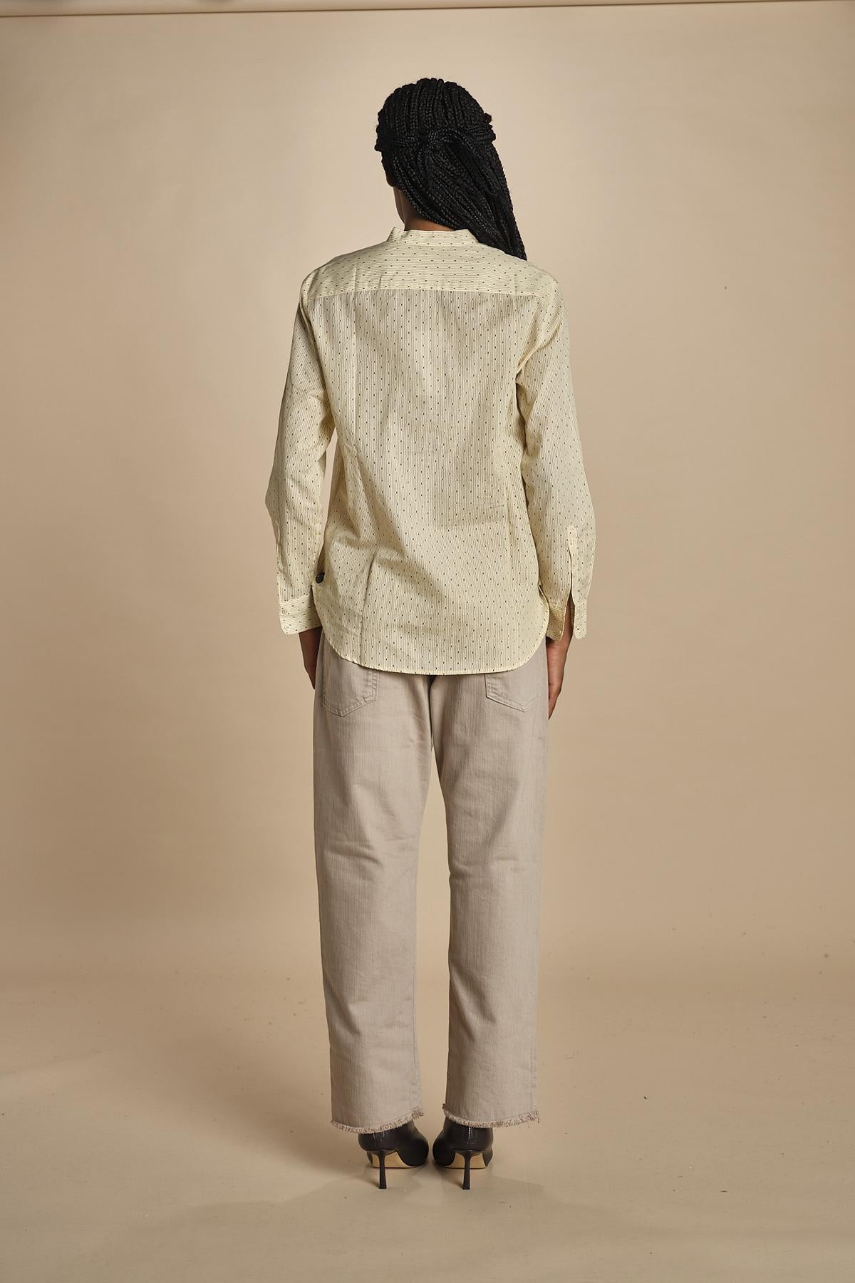 Camicia JILL coreana microstampa P28D0JILL-T4733 S669 massimo alba