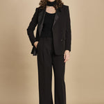 giacca doppipetto in cady 30303-313 NERO 29 federica tosi