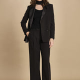 giacca doppipetto in cady 30303-313 NERO 29 federica tosi