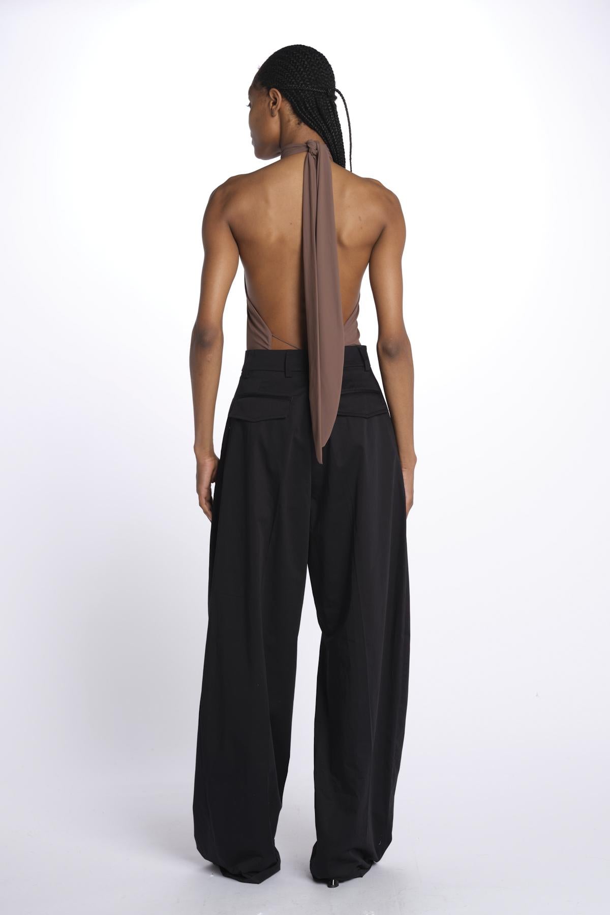 HOLLY body collo alto con fiocco HOLLY TAUPE BROWN amazuìn