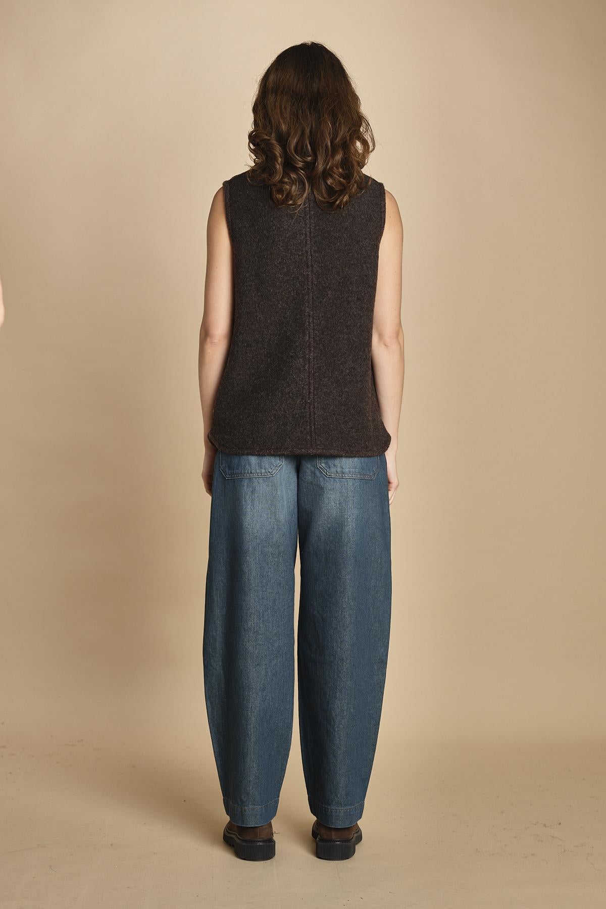 gilet in lana cotta. BLS1504 MAR32 soeur
