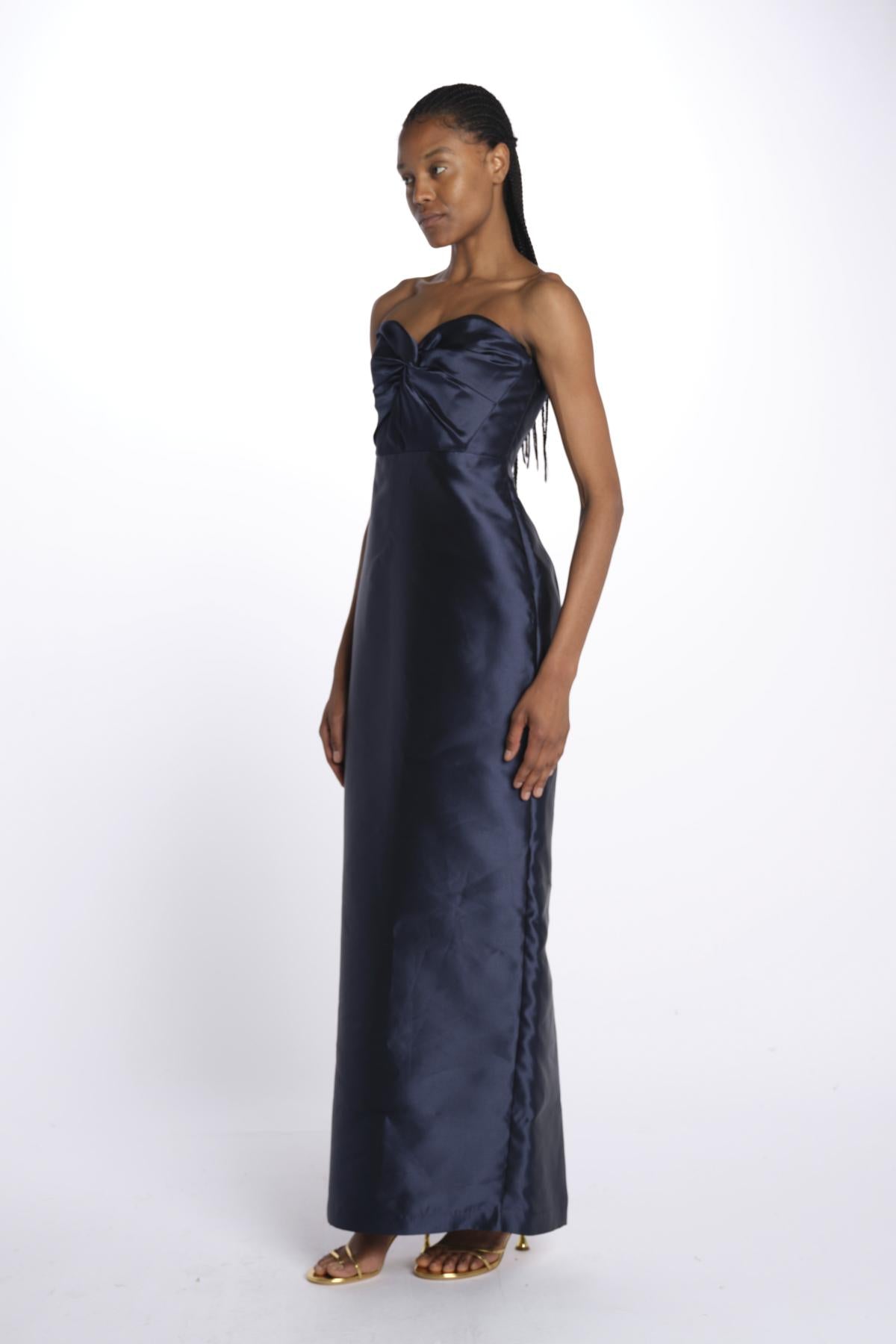 Abito HALEY lungo bustiere 12247954 NAVY malina