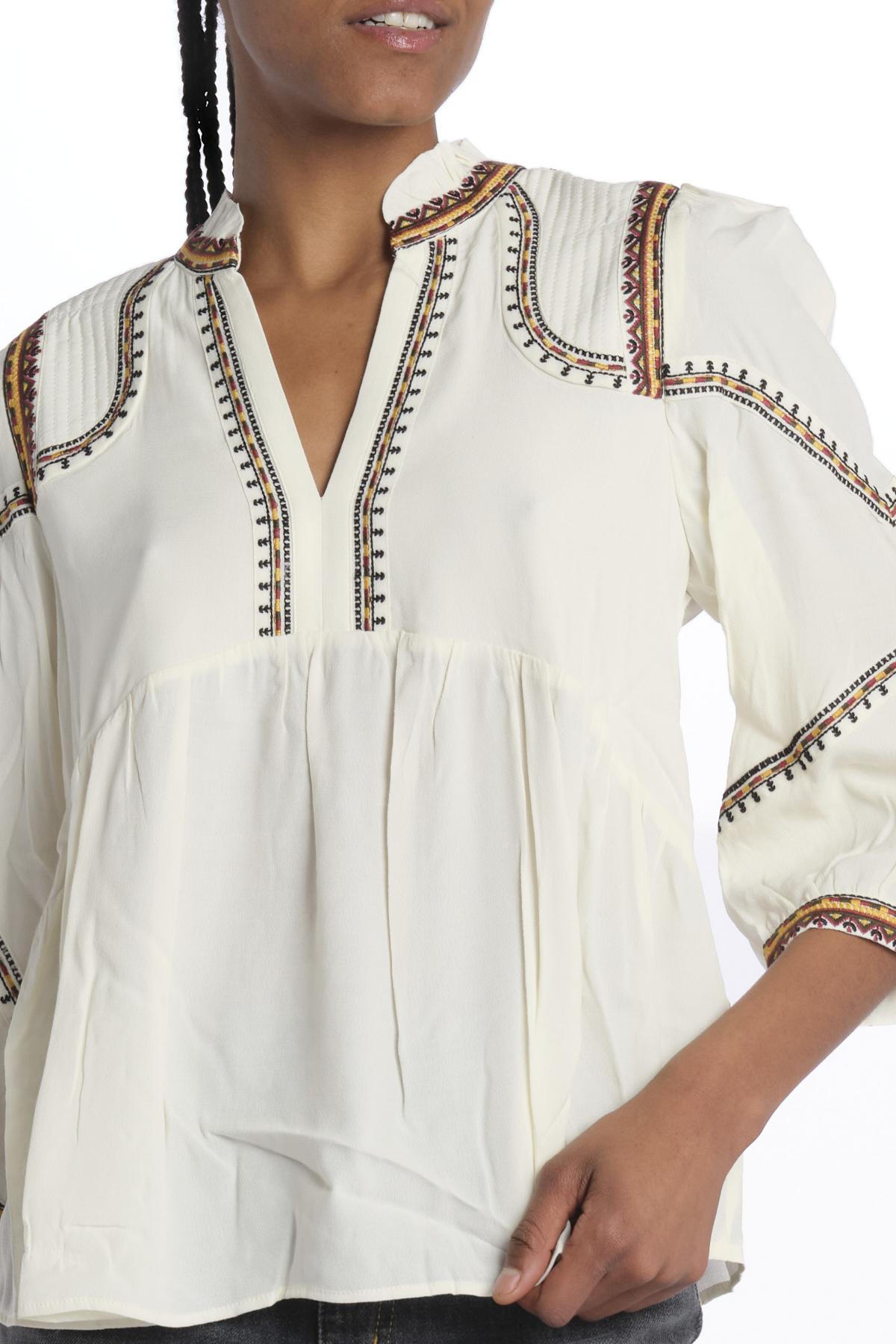 Camicia con profili TALSIE ECRU ba&sh