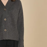 cardigan tre bottoni MIL4A24 25024 GRIGIO SCURO milaura