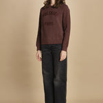 felpa girocollo. JWSS01674 BURGUNDY 540 zadig & voltaire