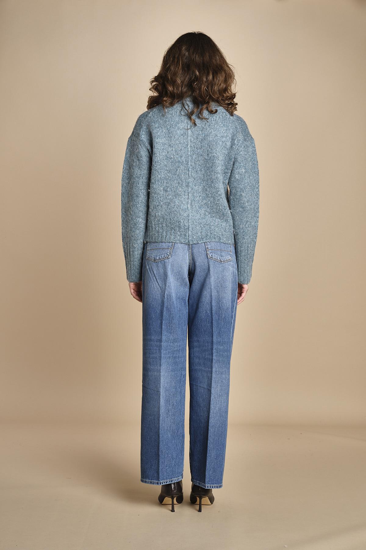 MYAC maglia collo alto in shetland BEMT512 JADE hartford